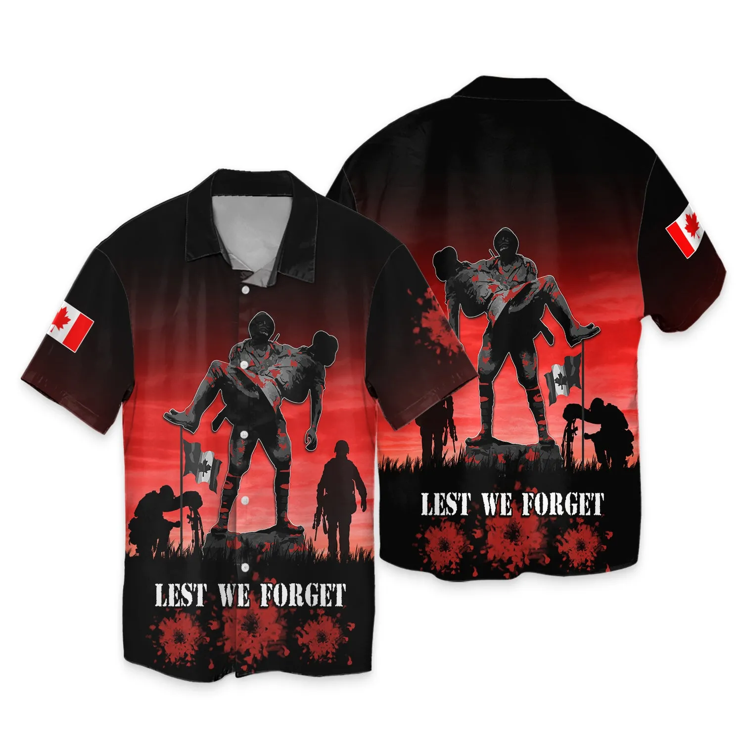 Lest We Forget Canada Remembrance Full Print 185