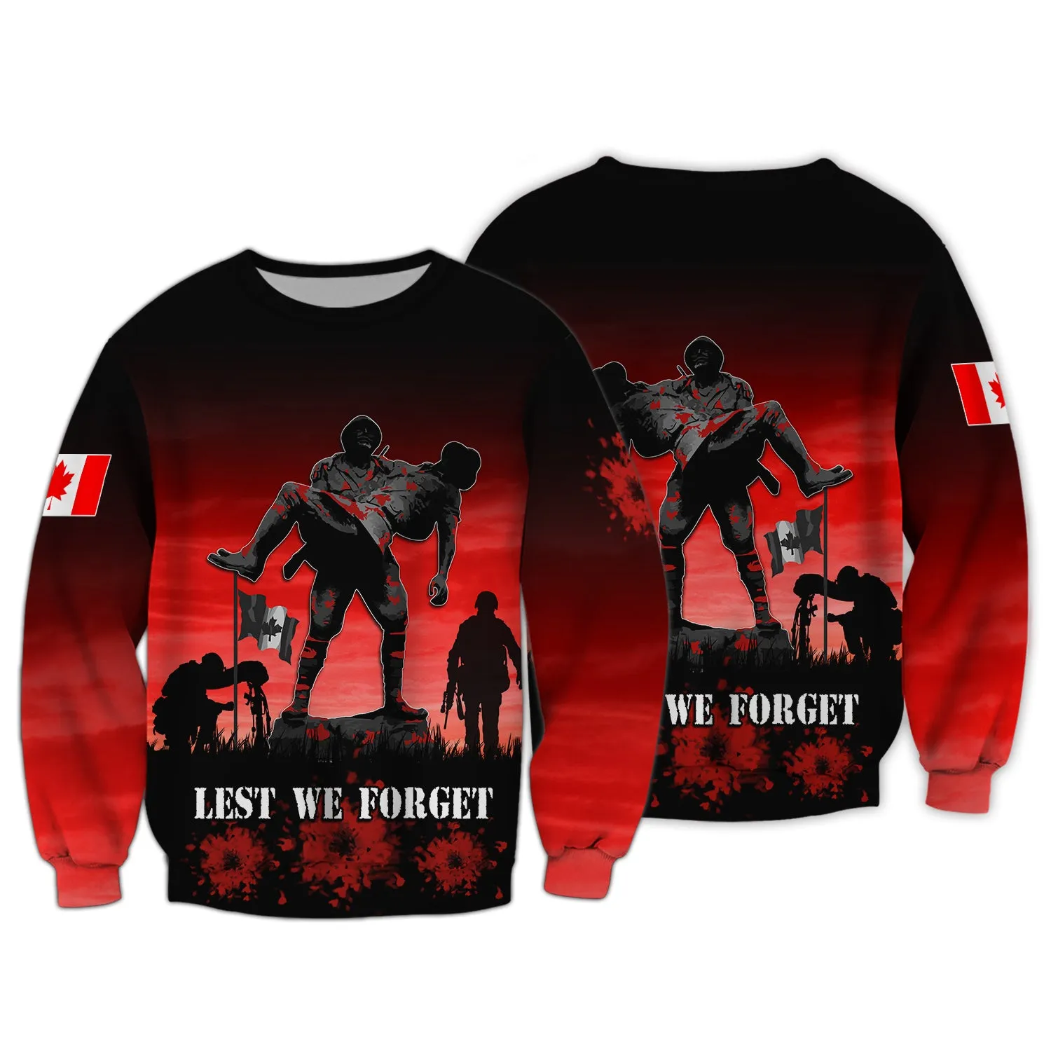 Lest We Forget Canada Remembrance Full Print 185