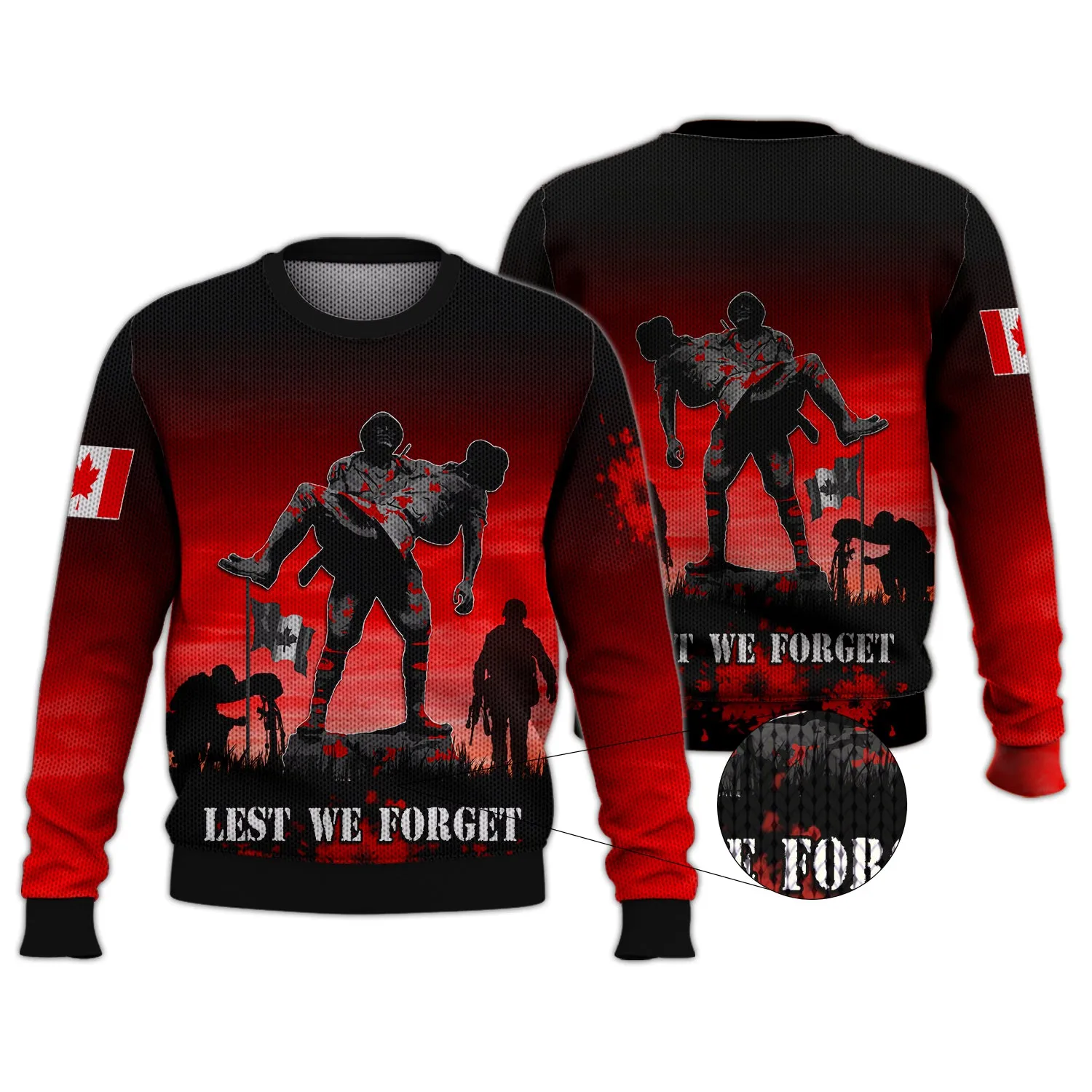 Lest We Forget Canada Remembrance Full Print 185