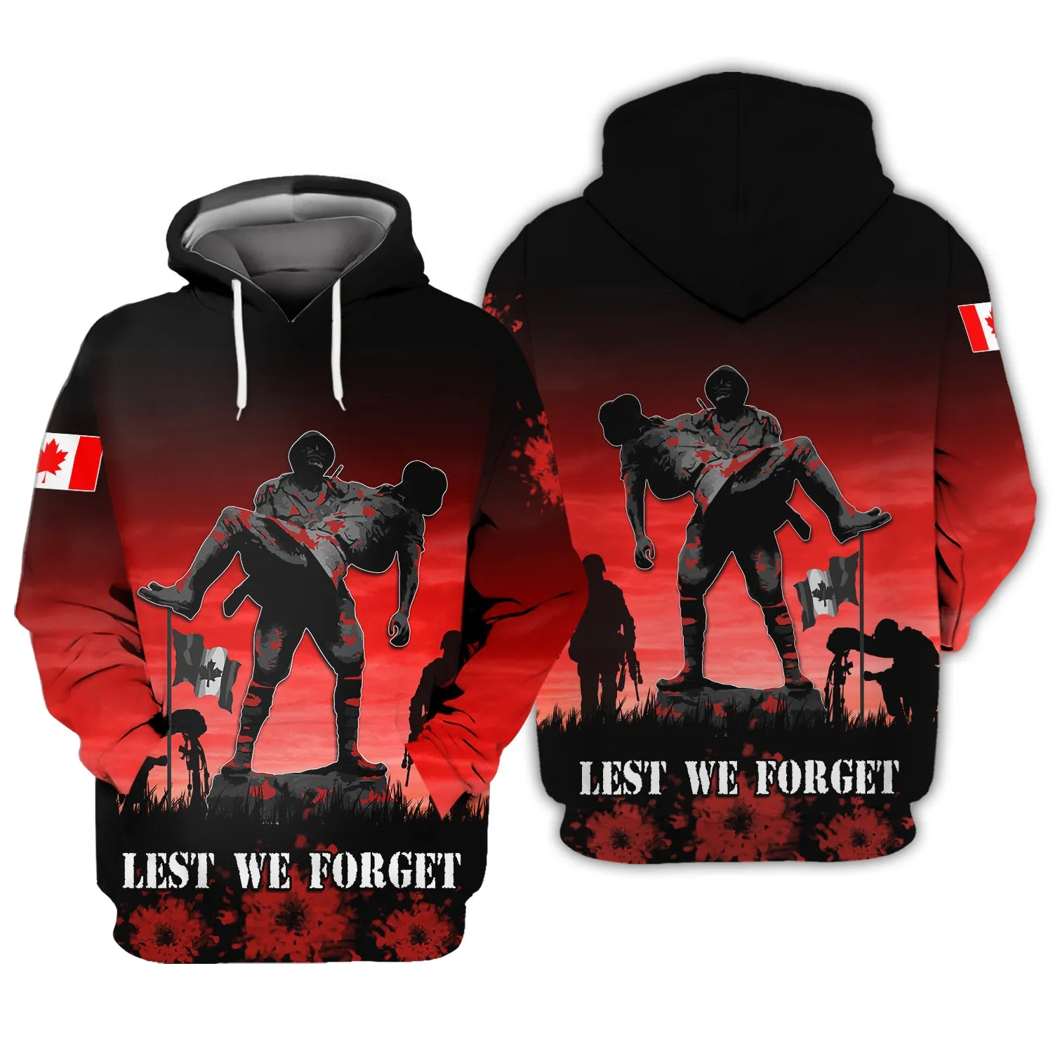 Lest We Forget Canada Remembrance Full Print 185