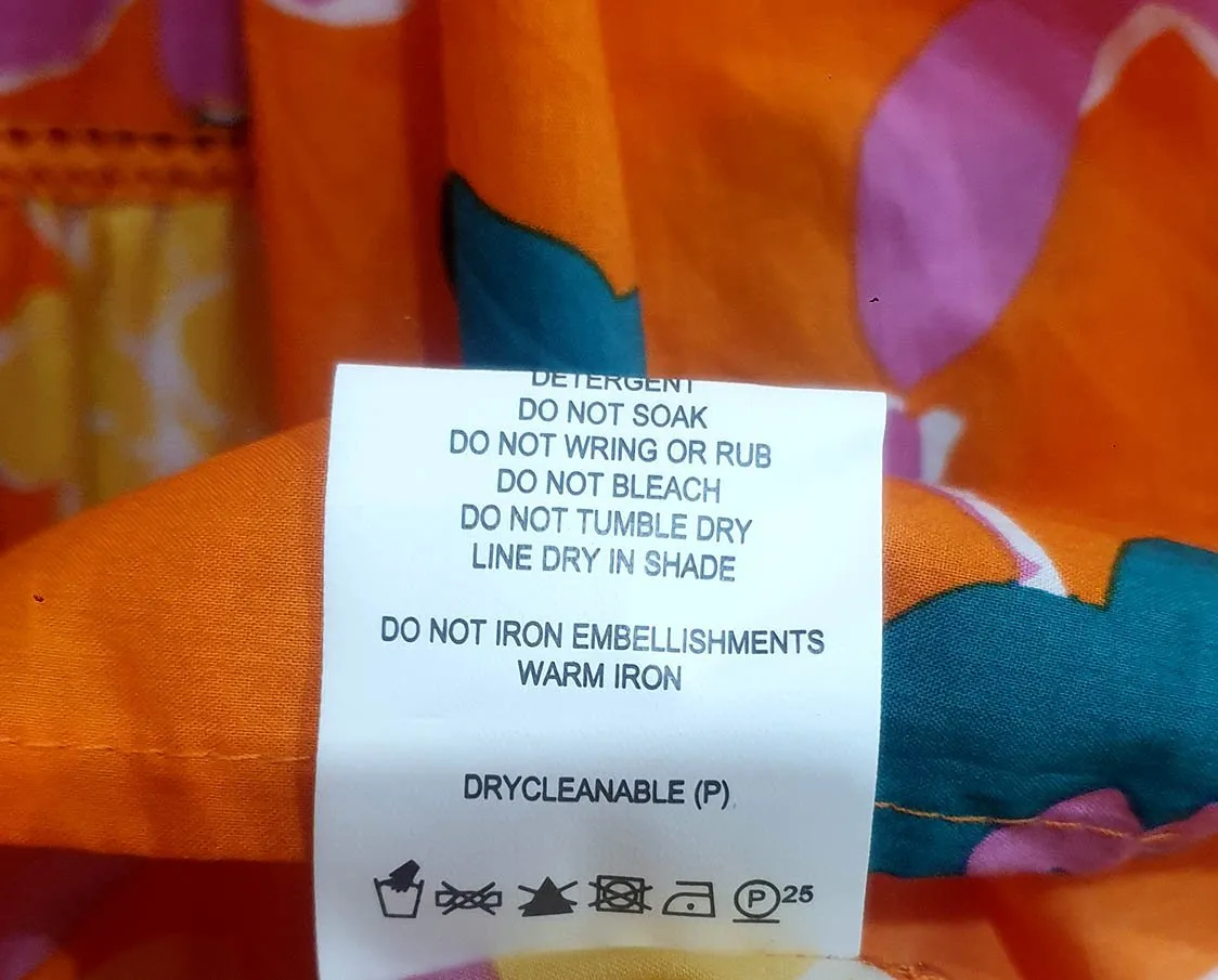 Little Party Dress orange cotton dress size 22