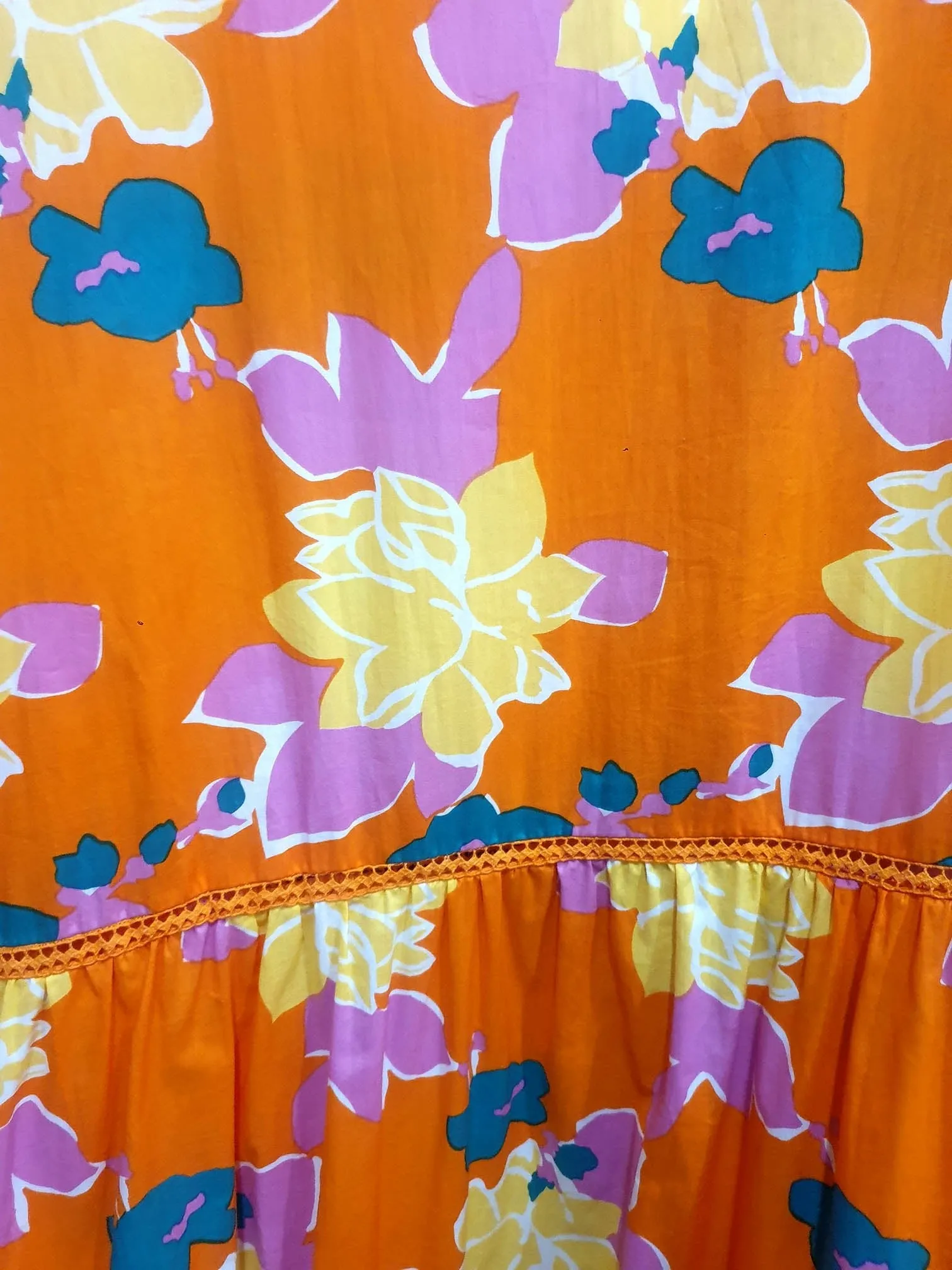 Little Party Dress orange cotton dress size 22