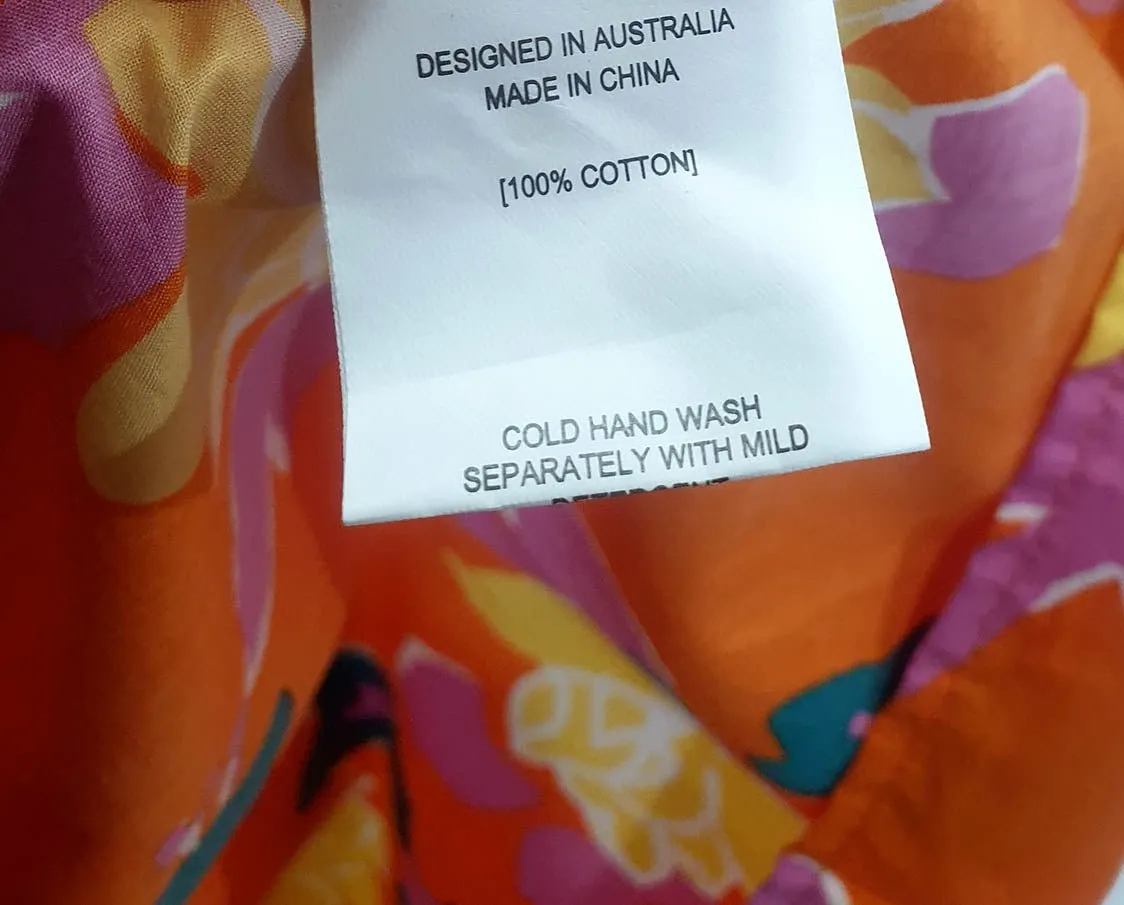 Little Party Dress orange cotton dress size 22