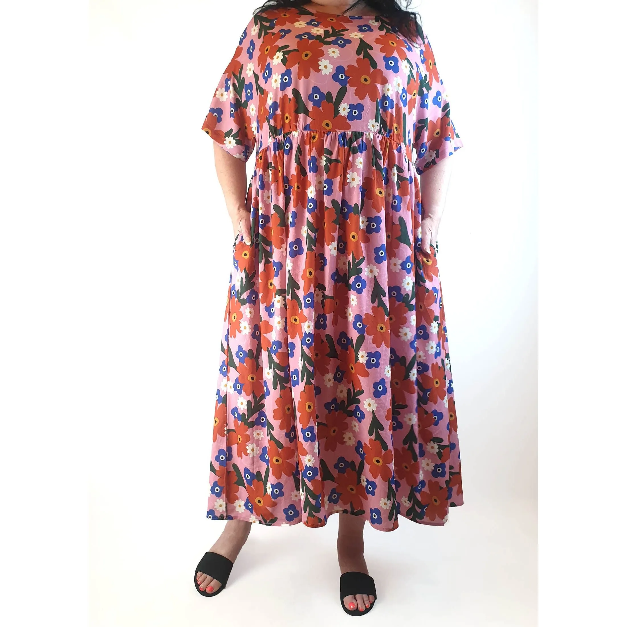 Little Party Dress pink floral dress size 18
