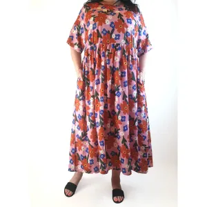 Little Party Dress pink floral dress size 18