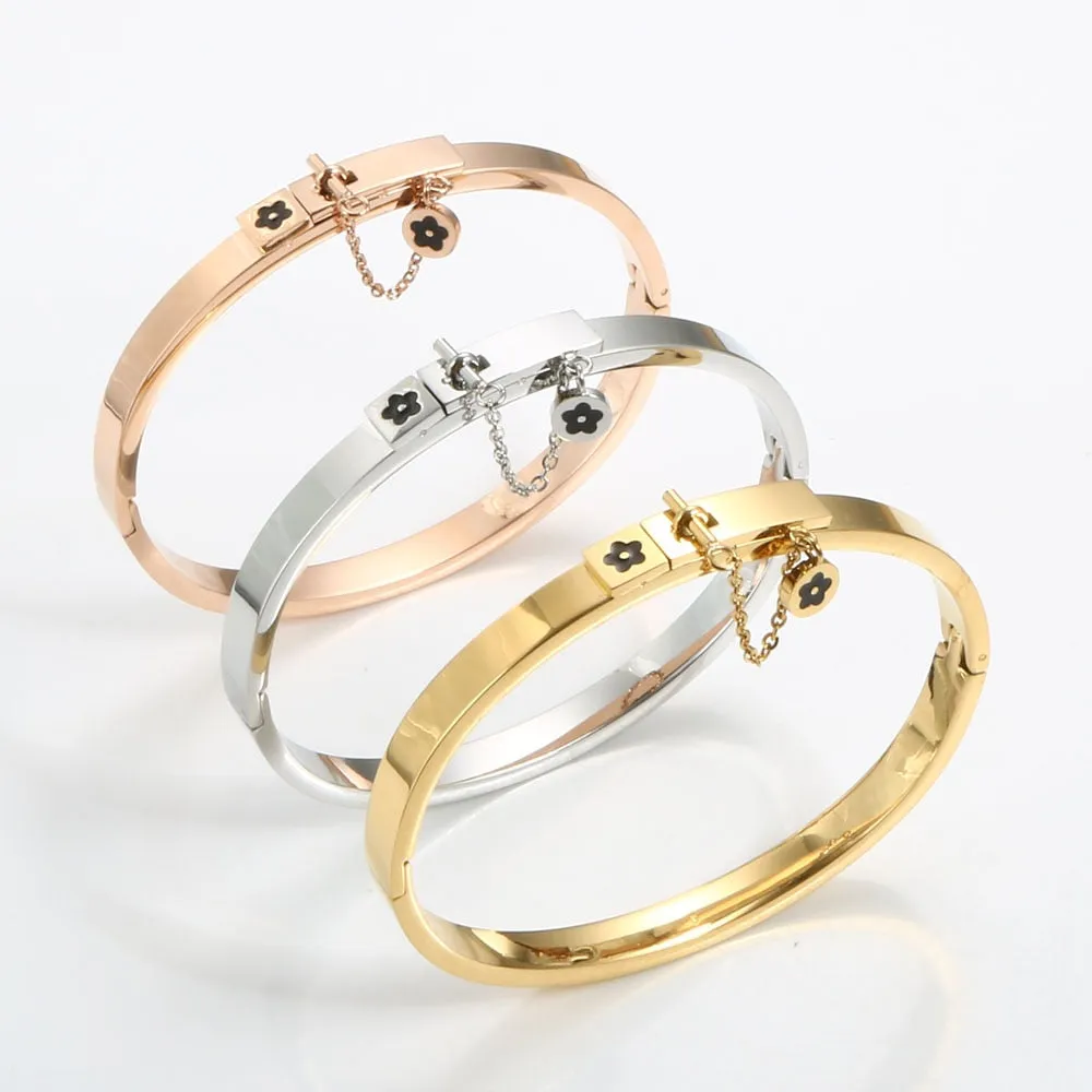 Luxury Flower Bangle Bracelet