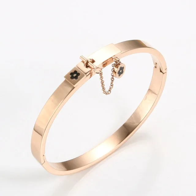 Luxury Flower Bangle Bracelet
