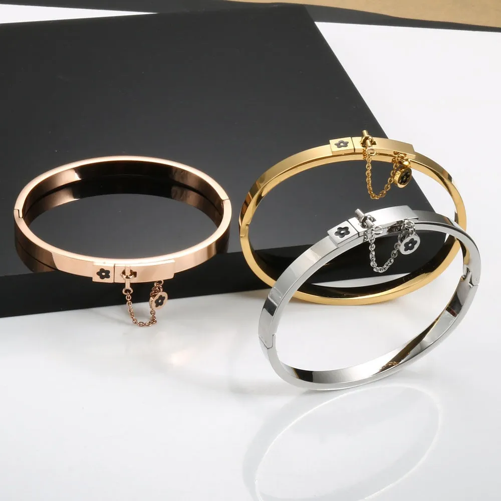Luxury Flower Bangle Bracelet