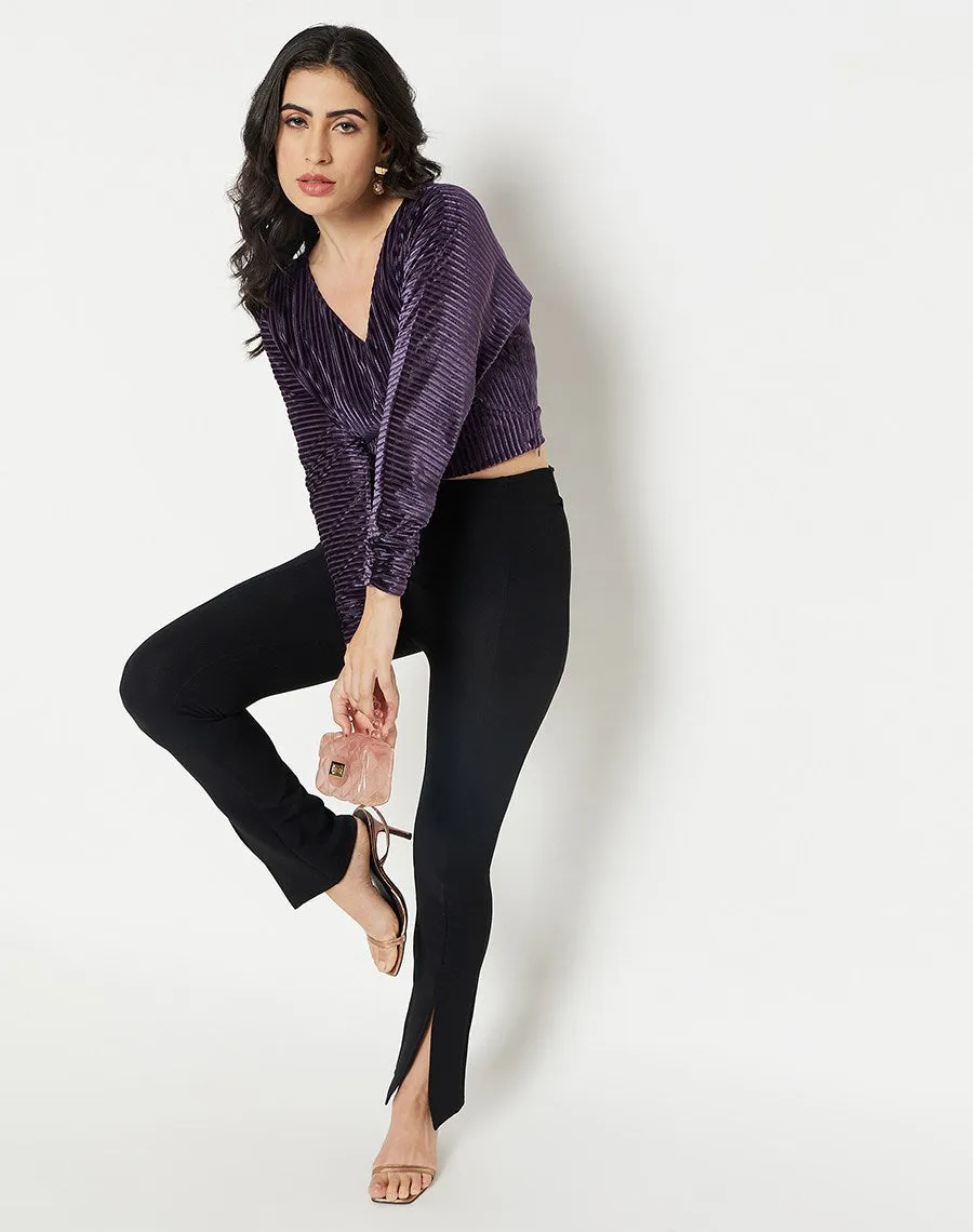 Madame Violet Striped Crop Top