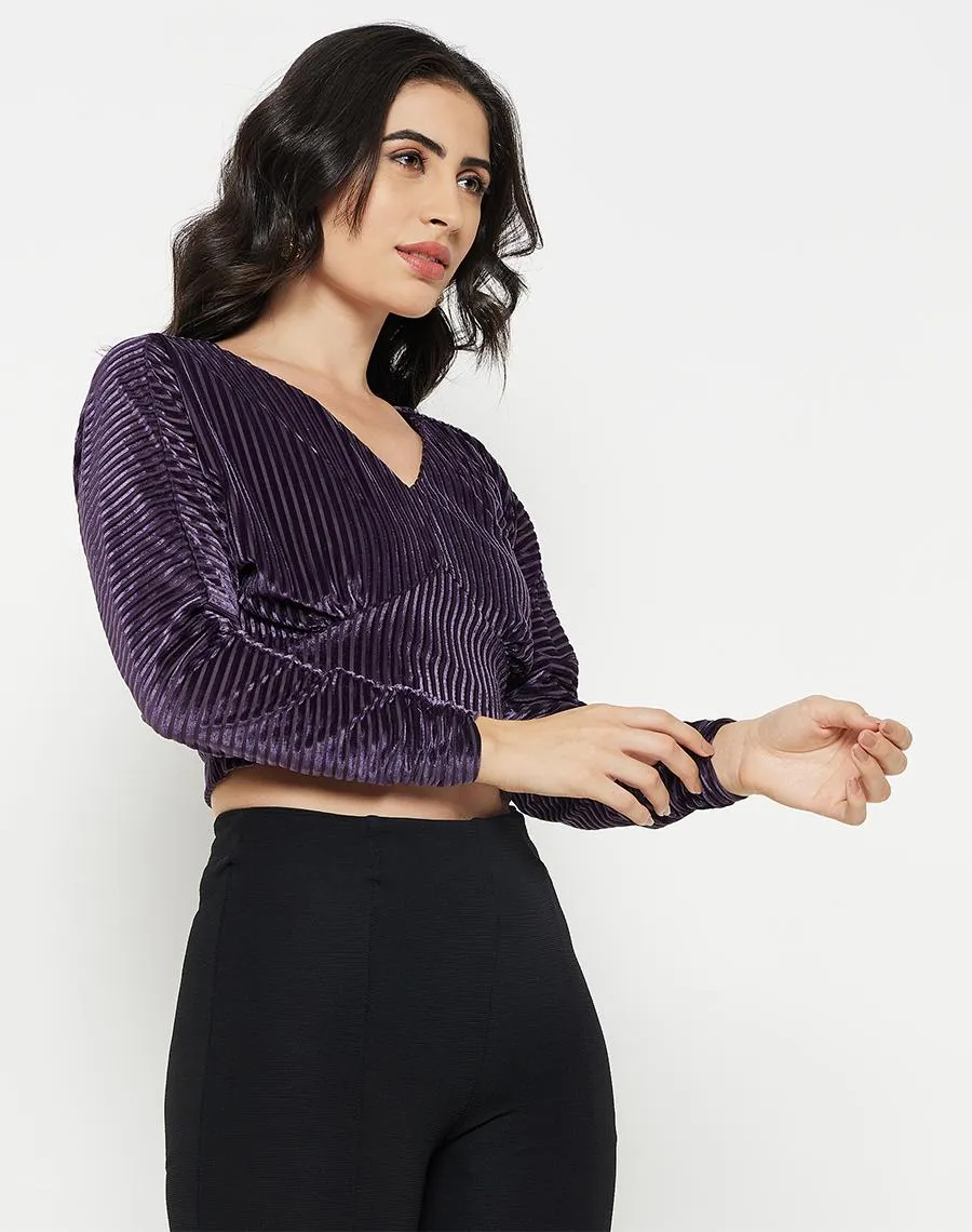 Madame Violet Striped Crop Top