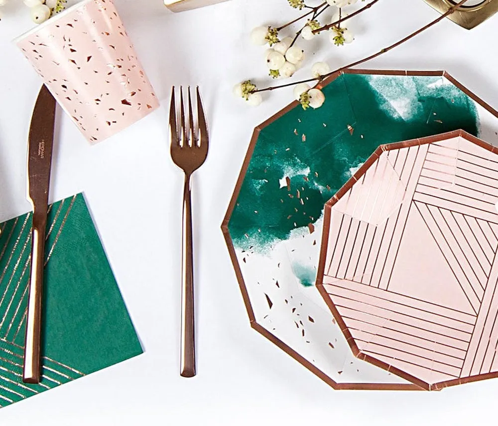 Manhattan : Dark Green Striped Large Napkins