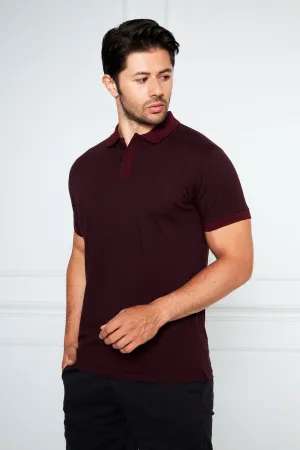 Maroon T Shirt Collar HS