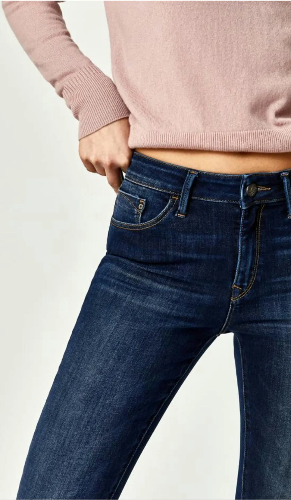 Mavi Jeans Alissa Ankle Dark Brushed Denim Jeans