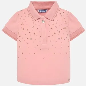 Mayoral Pink Short Sleeve Printed Polo