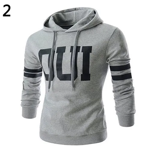 Men Fashion Warm Pullover Hoodie Hooded Sportswear Sweatshirt Drawstring Outwear