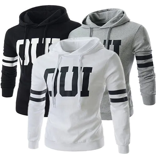 Men Fashion Warm Pullover Hoodie Hooded Sportswear Sweatshirt Drawstring Outwear