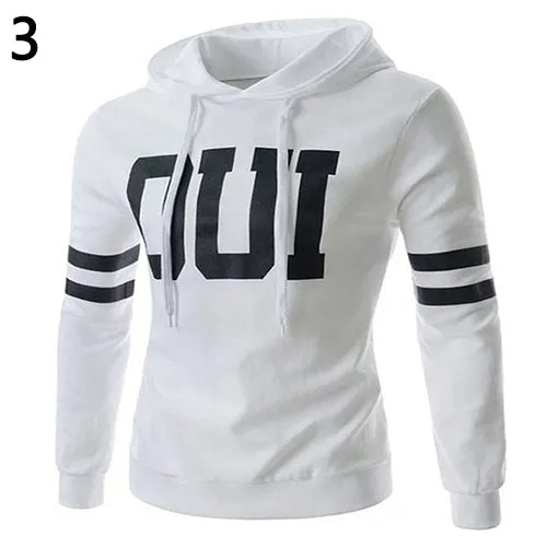 Men Fashion Warm Pullover Hoodie Hooded Sportswear Sweatshirt Drawstring Outwear
