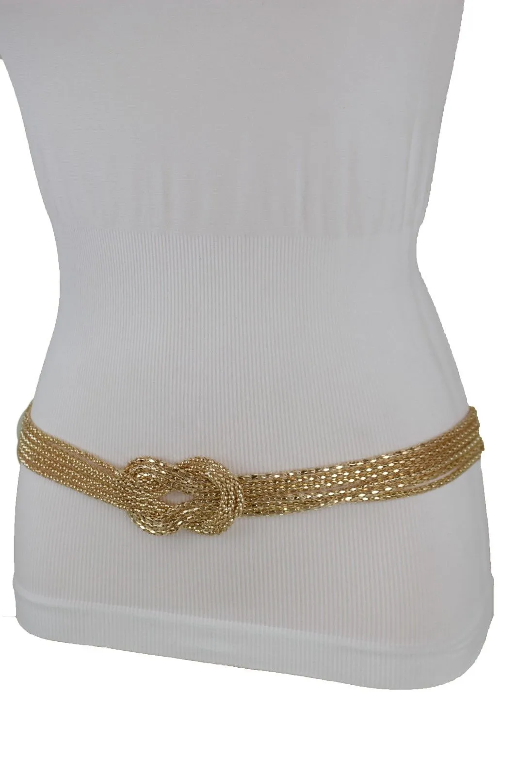Mesh Braided Metal Hip High Waist Belt Plus Size XS-XL