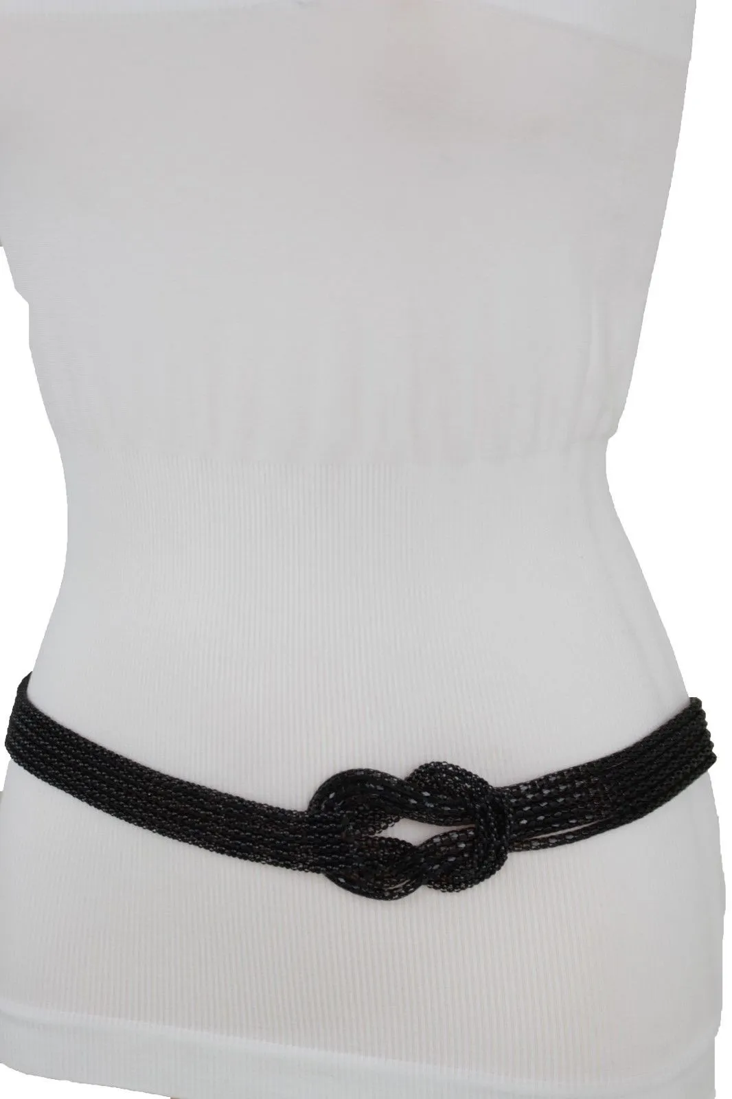 Mesh Braided Metal Hip High Waist Belt Plus Size XS-XL