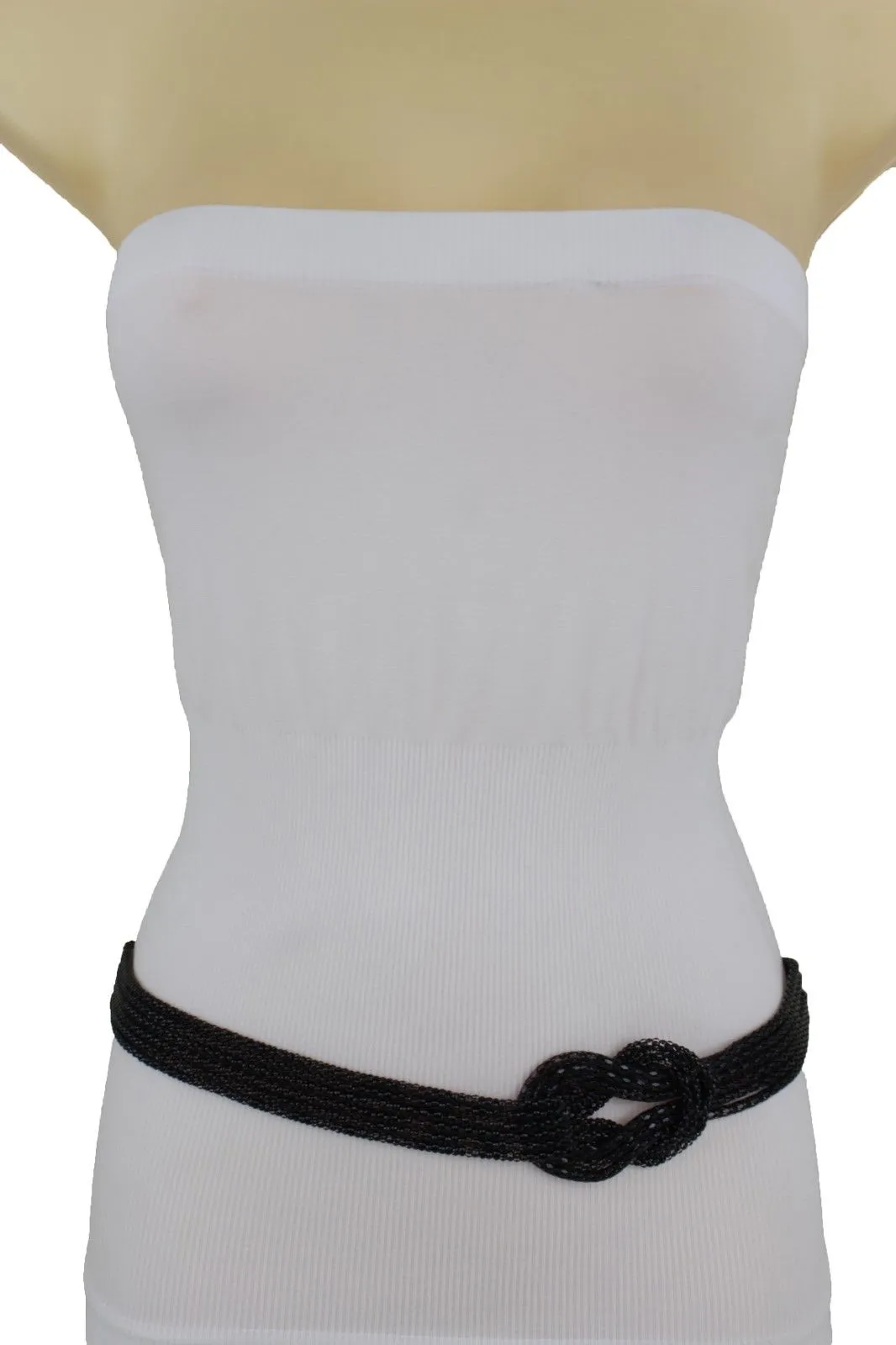 Mesh Braided Metal Hip High Waist Belt Plus Size XS-XL