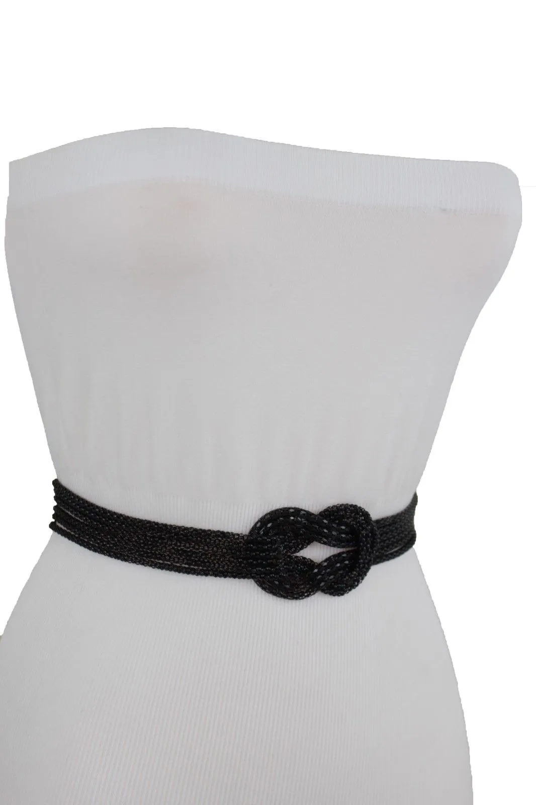 Mesh Braided Metal Hip High Waist Belt Plus Size XS-XL
