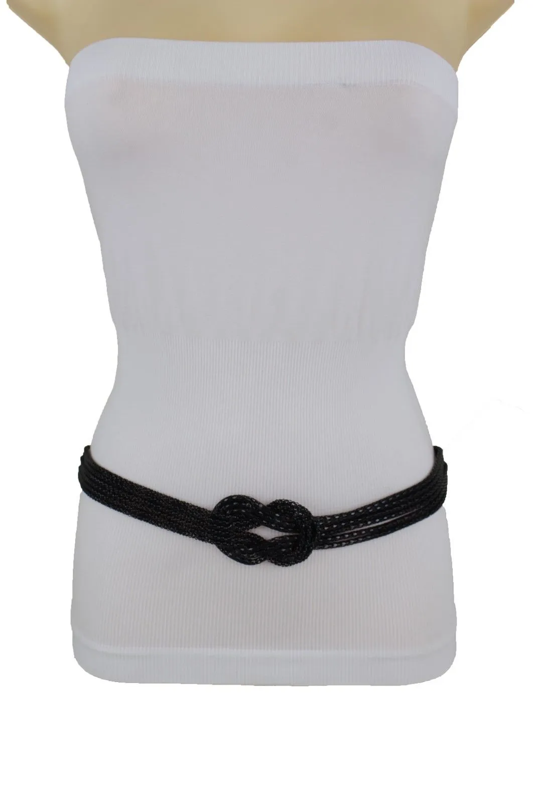 Mesh Braided Metal Hip High Waist Belt Plus Size XS-XL