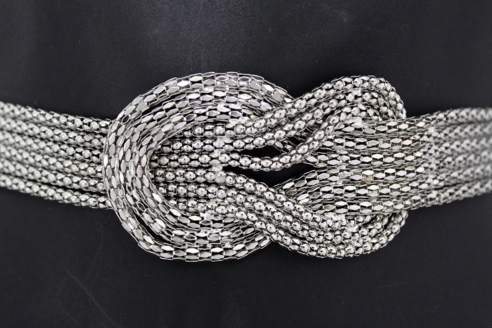 Mesh Braided Metal Hip High Waist Belt Plus Size XS-XL