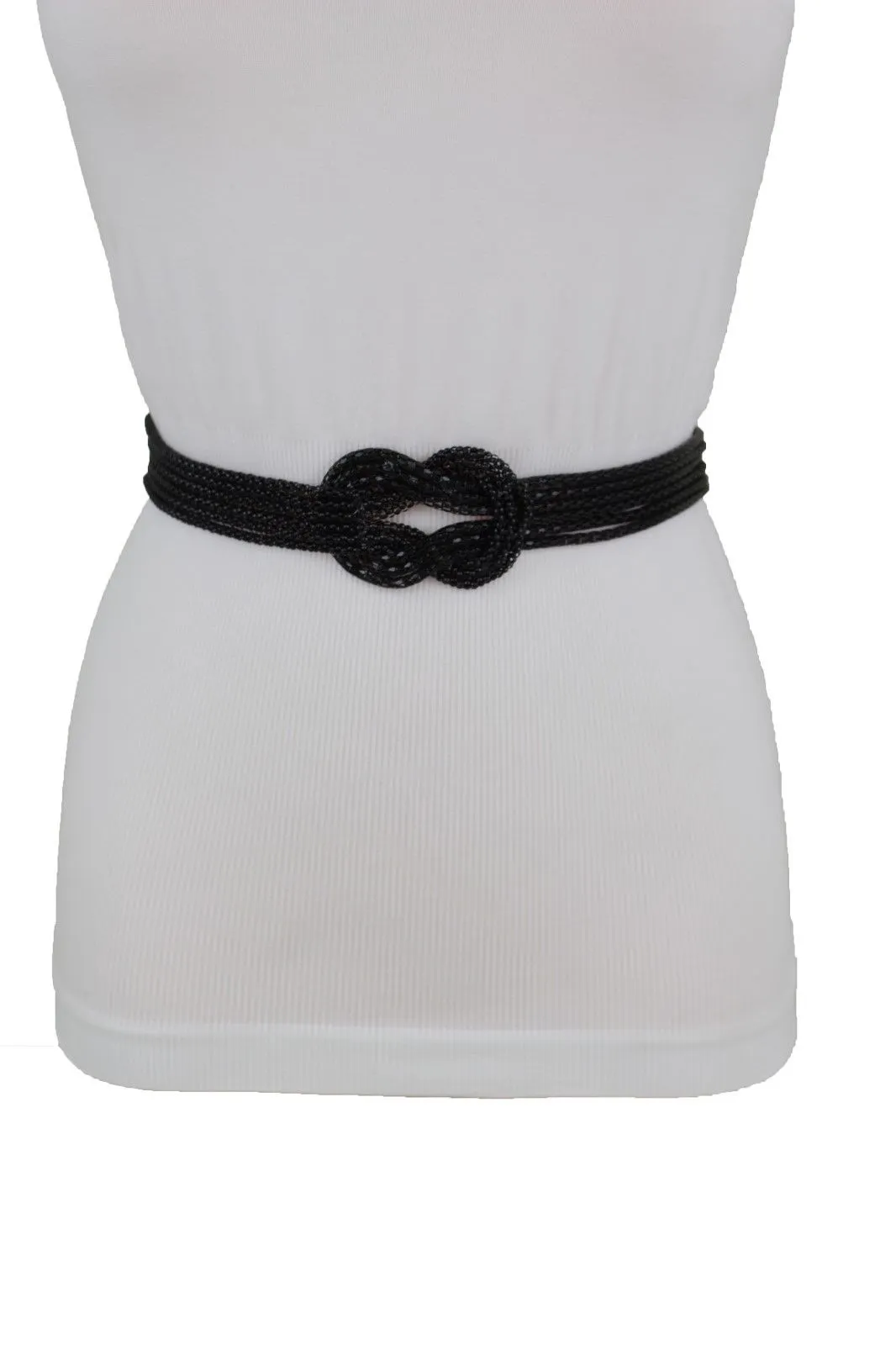 Mesh Braided Metal Hip High Waist Belt Plus Size XS-XL