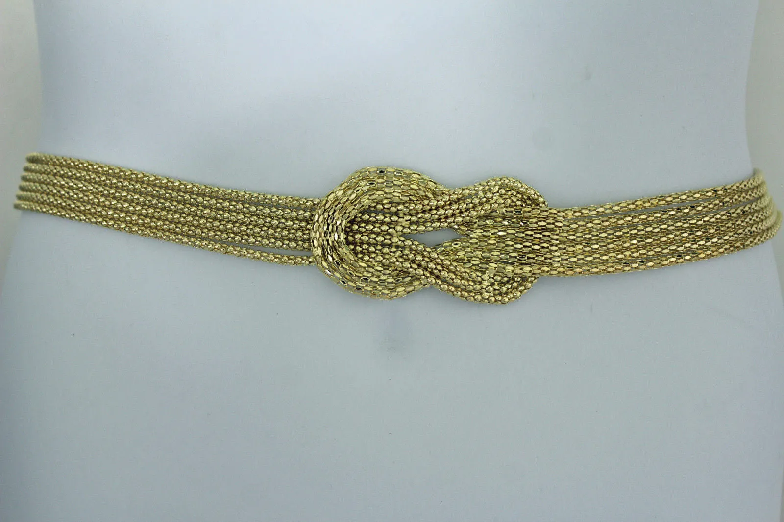 Mesh Braided Metal Hip High Waist Belt Plus Size XS-XL
