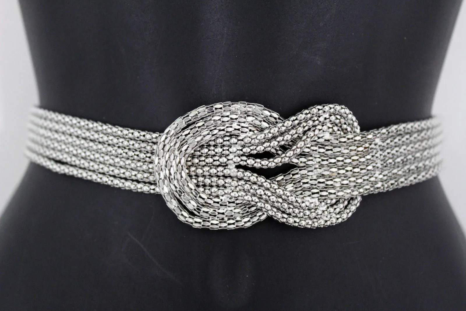 Mesh Braided Metal Hip High Waist Belt Plus Size XS-XL