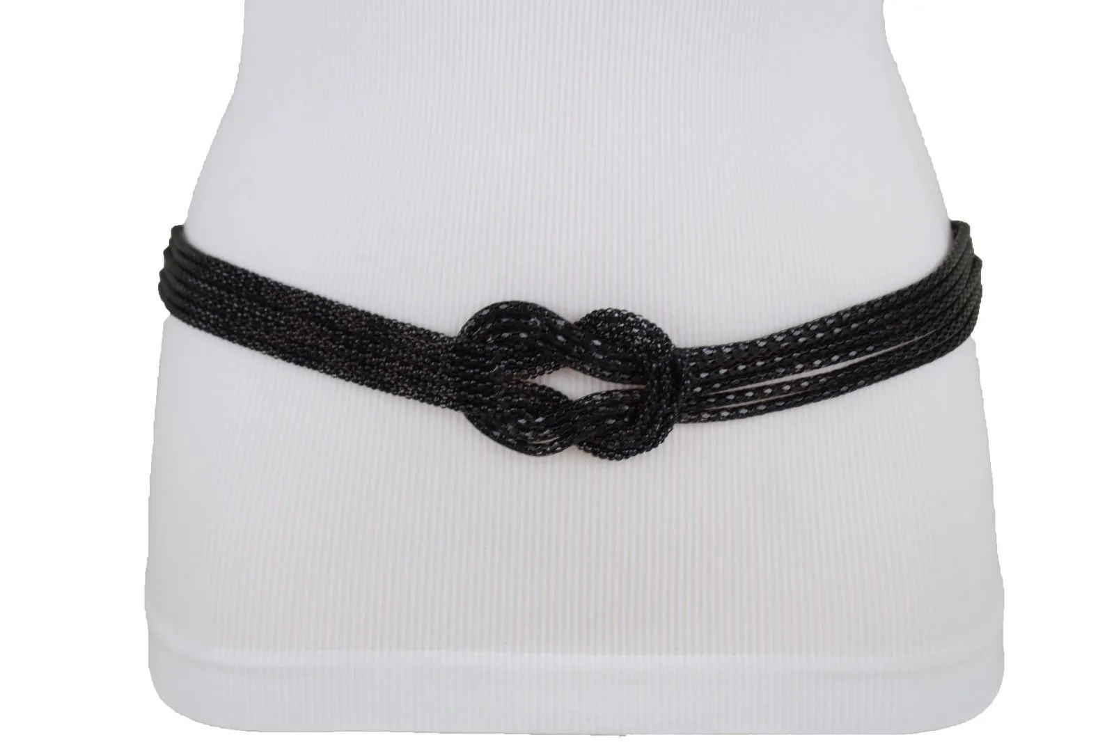 Mesh Braided Metal Hip High Waist Belt Plus Size XS-XL