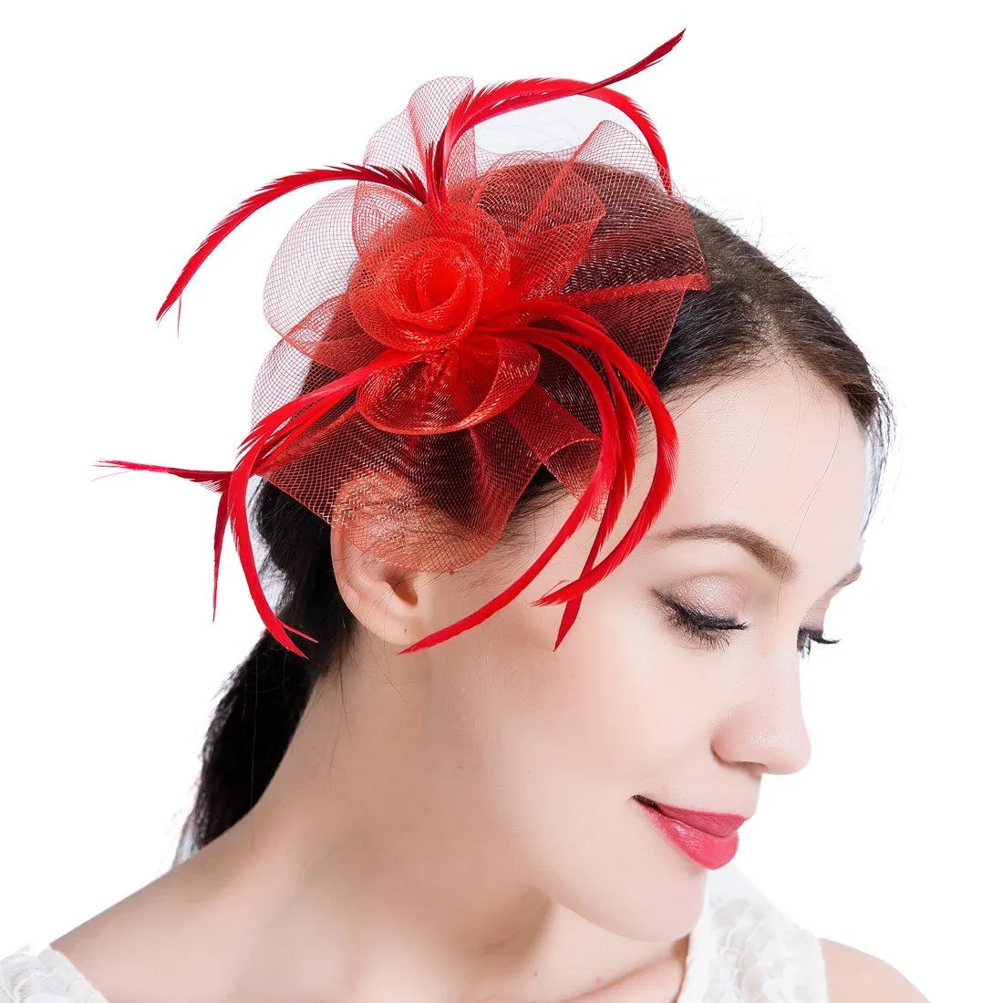 Mesh Net Fascinator Hair Clip Hat Party Wedding