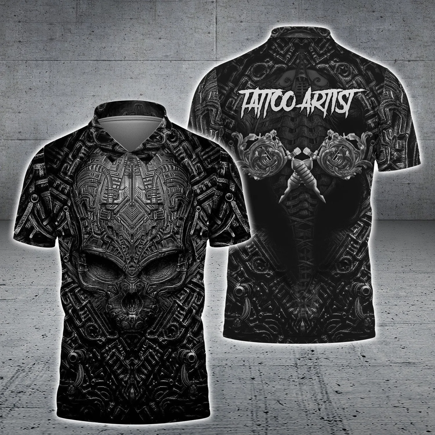 Metal Skull Tattoo Artist 3D Shirts
