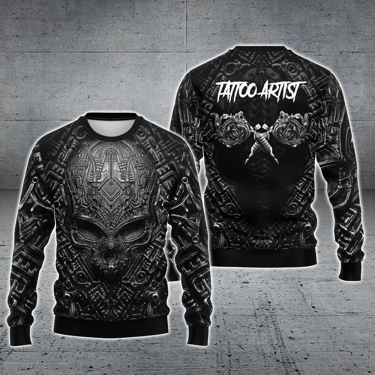 Metal Skull Tattoo Artist 3D Shirts