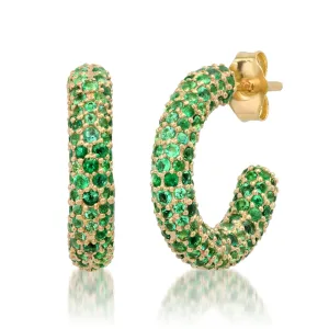 Mini Emerald Party Hoops