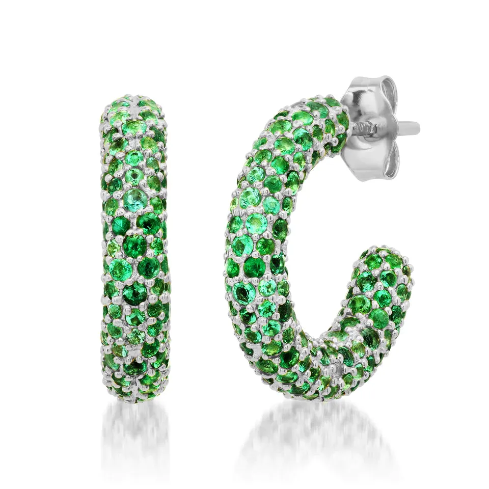 Mini Emerald Party Hoops