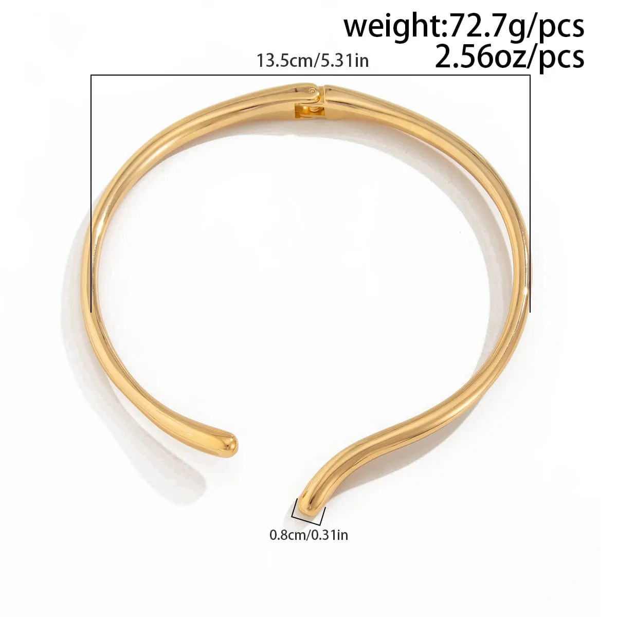 Minimalist Gold Silver Plated Curved Collar Necklace