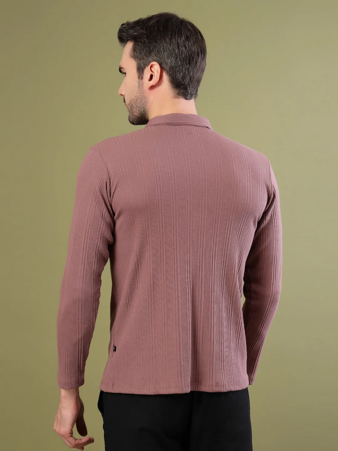Modern Fit Polo Zipper T-Shirt