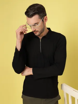 Modern Fit Polo Zipper T-Shirt