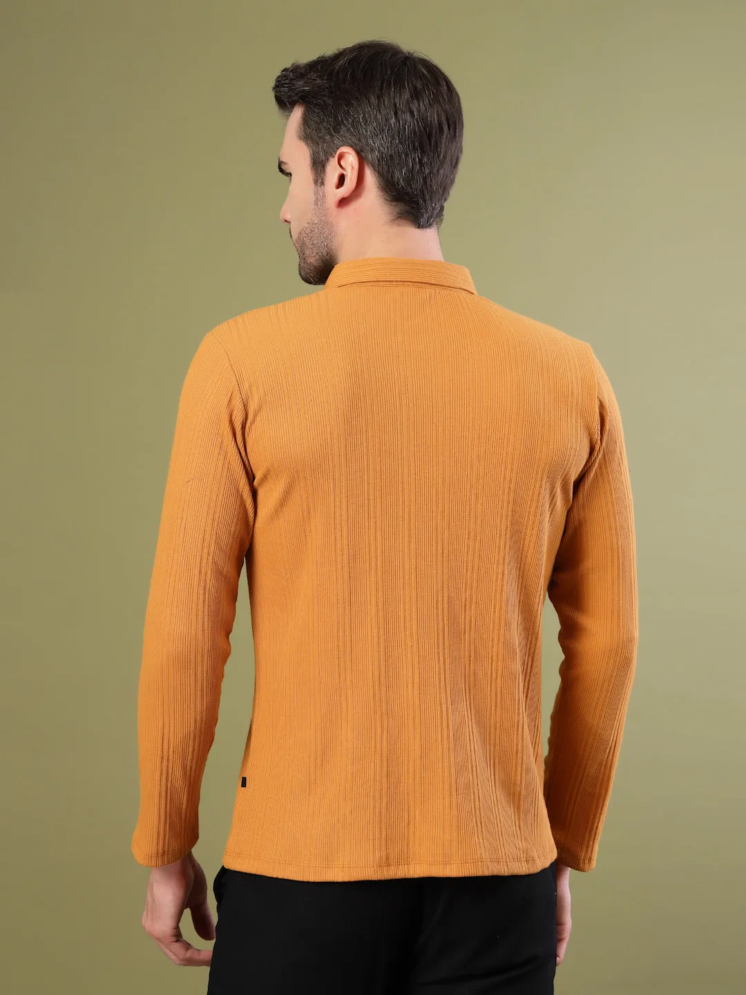 Modern Fit Polo Zipper T-Shirt
