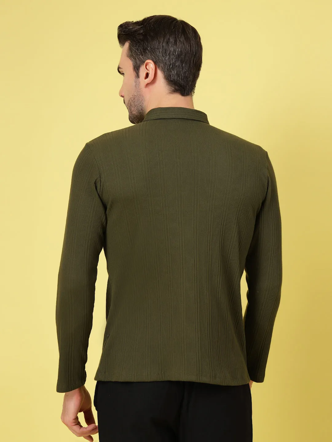 Modern Fit Polo Zipper T-Shirt