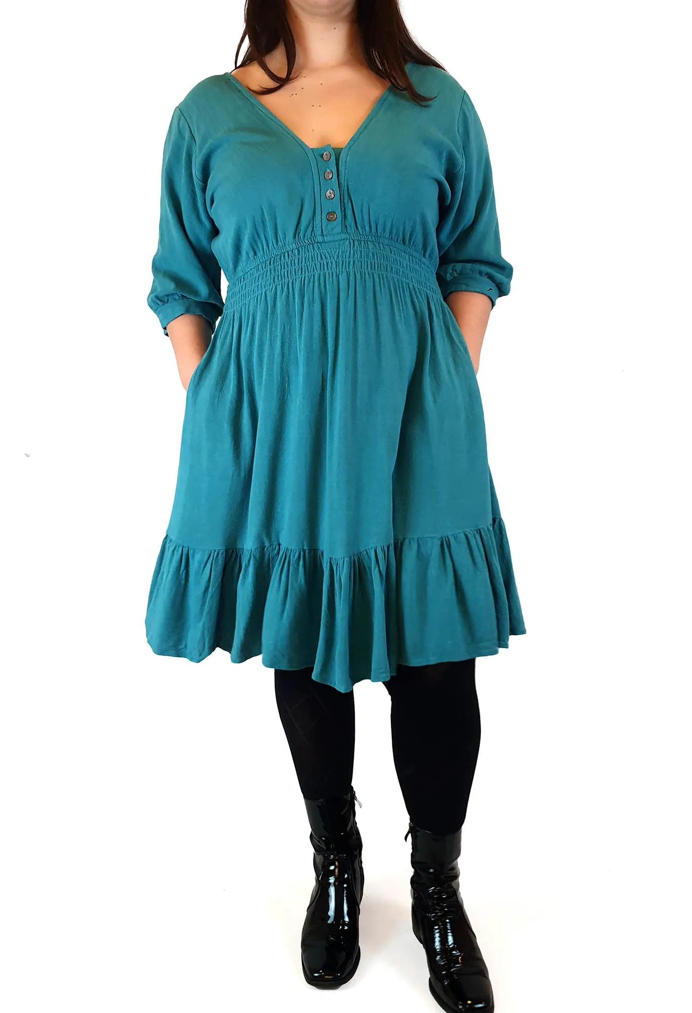Mombasa Rose blue half sleeve dress size XL