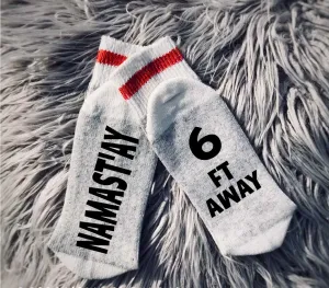Namastay 6 Feet Away Socks