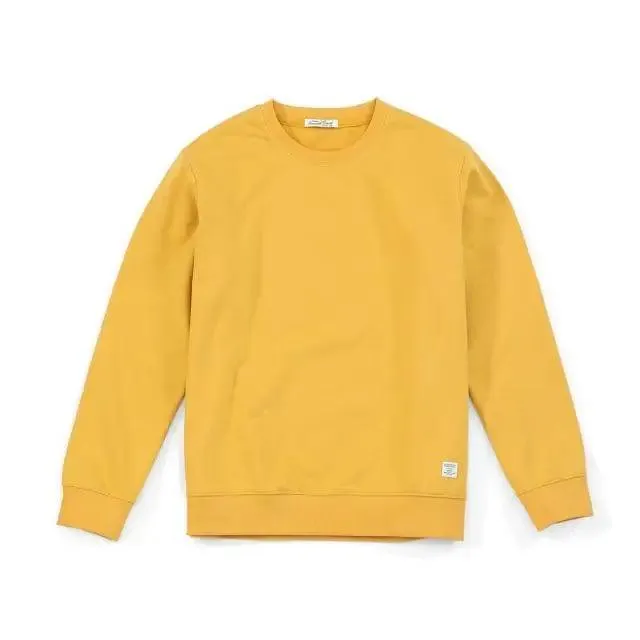 New Autumn  Winter Sweatshirt Men Casual Minimalist Sweatshirt O-Neck For Men Solid Color Ladies Long Sleeve Casual Pullover Clothes Sweatshirt