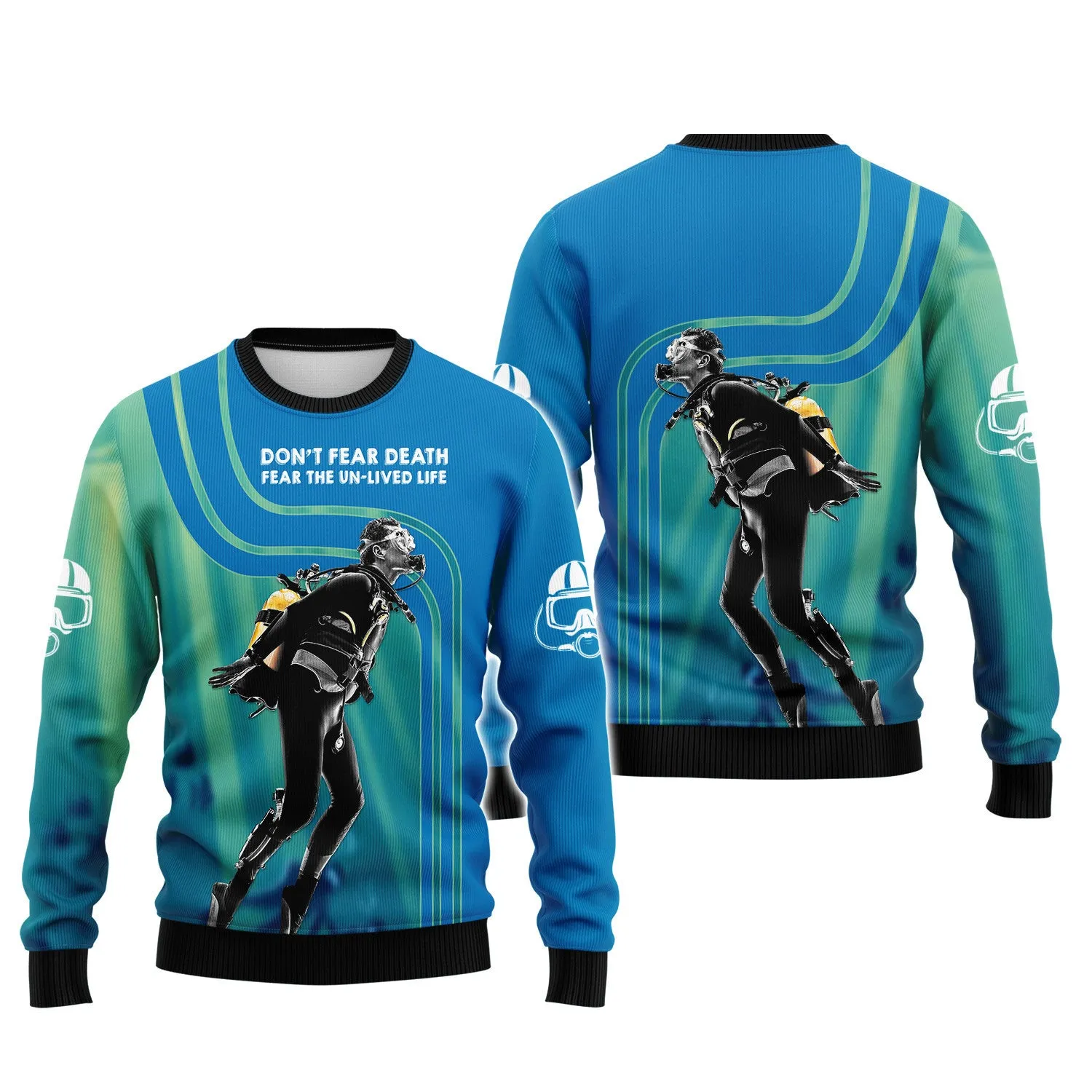 New Fashion Scuba Diving 3D All Over Printed Hoodies For Men and Women