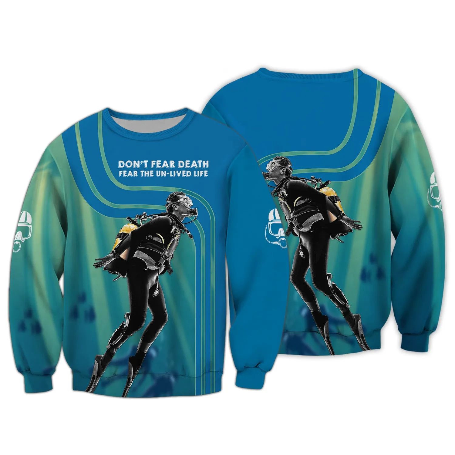 New Fashion Scuba Diving 3D All Over Printed Hoodies For Men and Women