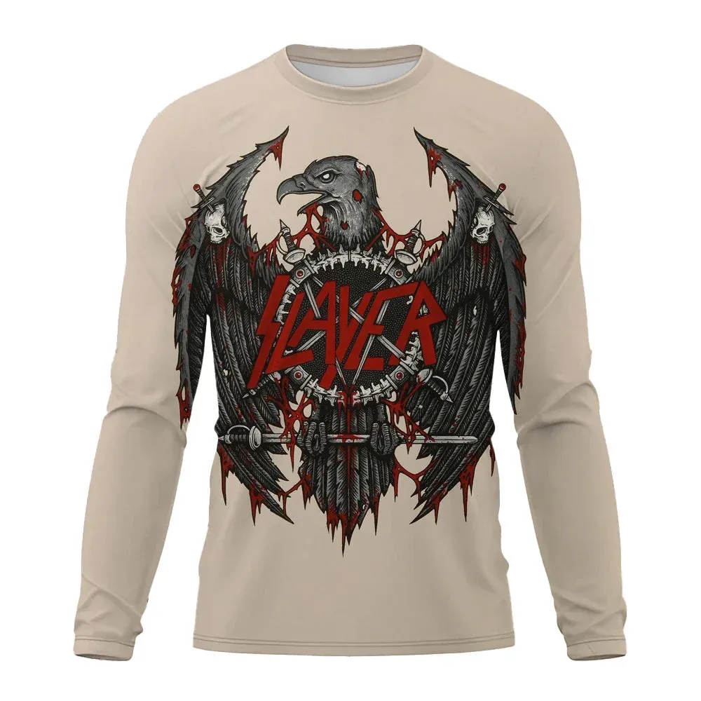 New Men's Long sleeved Tshirt Men O Neck terror Skull 3D Printed Street Trend Harajuku Style Hip Hop Clothing Sweatshirt Tops