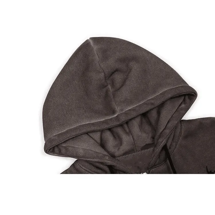 New Trendy Vintage Hip Hop Streetwear Women Hoodies Angel Dark Print Zipper Jacket Coat Hooded Top Clothes Men Women Punk Outwear