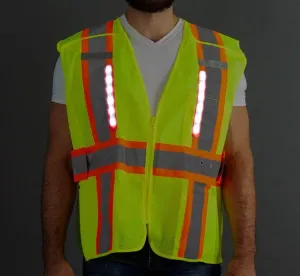 Nite Beams Class 2 LED Mesh Adjustable Breakaway Vest, Medium - 6XL