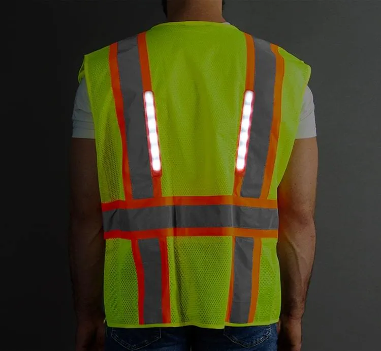 Nite Beams Class 2 LED Mesh Adjustable Breakaway Vest, Medium - 6XL